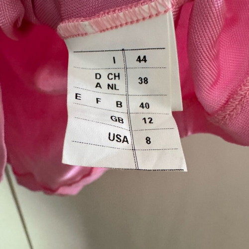 Missoni blouse sheer with inner top and cloth belt like new, pink multicolor