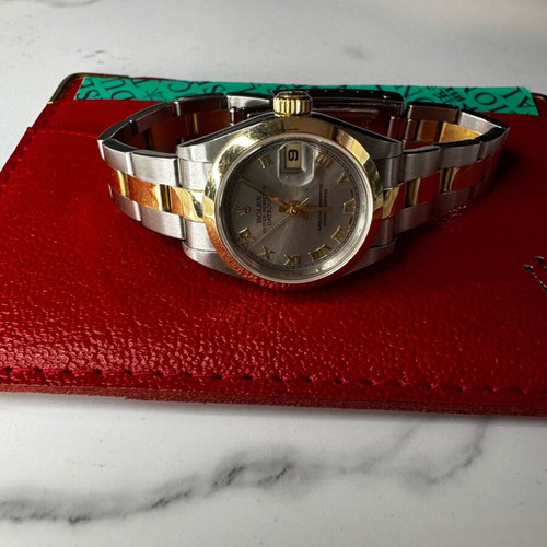 Rolex Datejust 26mm new old stock women's watch with two tone bracelet