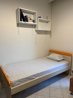 Neoset single bed with mattress used, includes slats
