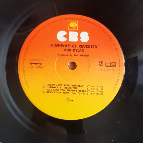 Bob Dylan Highway 61 Revisited LP μεταχειρισμένο, rock