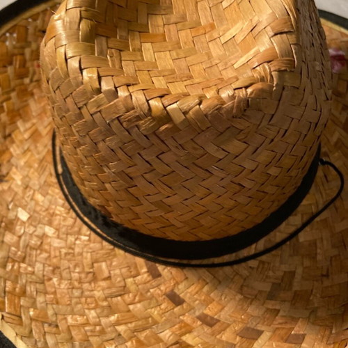 Straw hat women's hand-painted new unworn