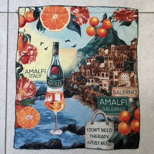 Amalfi Scarf like new, multicolor, 36x40cm