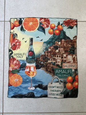 Amalfi Scarf like new, multicolor, 36x40cm
