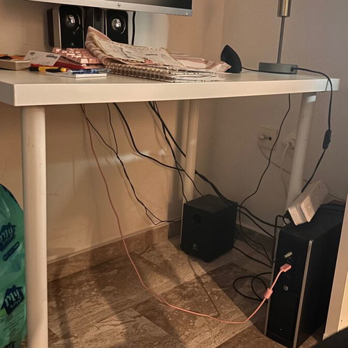 Ikea table/desk, Praktiker grey chair, sofa, oven set