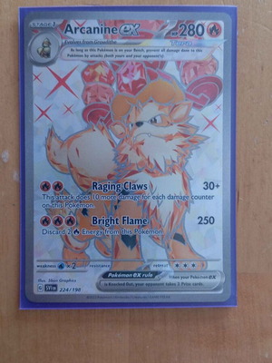 Pokémon Arcanine ex 224/198 Scarlet & Violet card new
