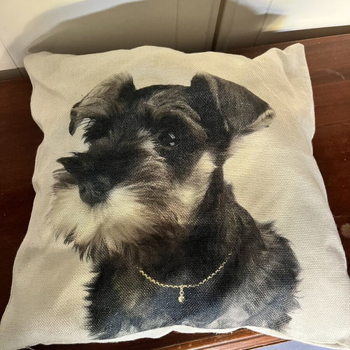 Schnauzer dog pillow like new