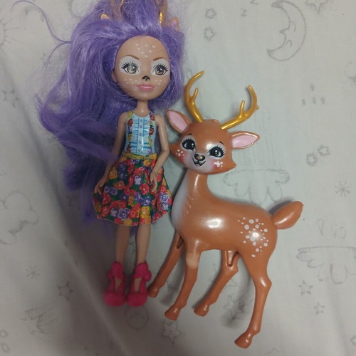 Enchantimals set of 7 dolls with 7 animals