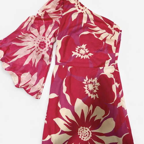 Morgan Dress No 38 One Shoulder Floral New Pink
