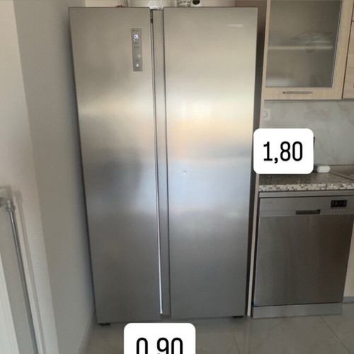 Intercool two-door fridge freezer lightly used with touch screen and AI sensors
