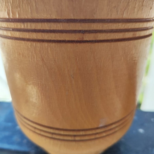 Wooden mortar large, like new