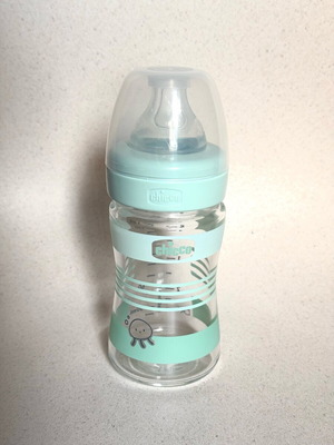 Chicco Glass Bottle Well Being 150ml New, Anti-Colic