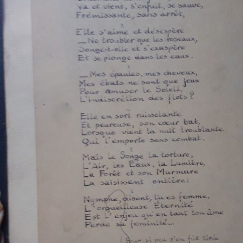 Three original poems used, mystery literary archive in French, Spanish, Italian