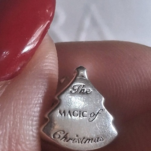 Pandora charm decorated with zircon stones the magic of Christmas like new