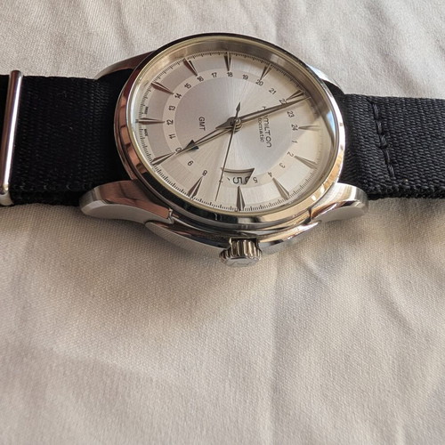 Hamilton Jazzmaster GMT Automatic watch like new, beige