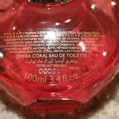 Bvlgari Omnia Coral 100 ml EDT used tester perfume