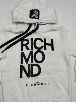Sweatshirt John Richmond μεταχειρισμένο, άσπρο, μέγεθος 104-110 για 4 ετών