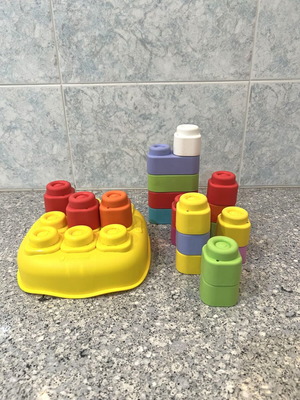 Clementoni Baby Clemmy soft building blocks set used, 20 pieces