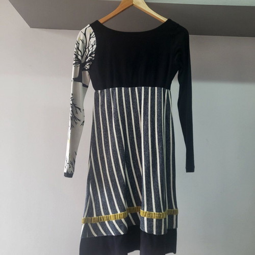 Heel dress black and gray like new, size S