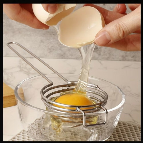 Kitchen tool for separating egg yolk and white new, stainless steel