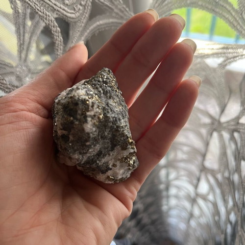 Pyrite and Quartz new mineral specimen