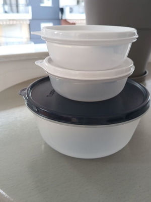 Tupperware set of three containers, new, 1.4L and two 300ml