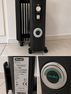 DeLonghi 2000W oil radiator heater