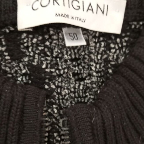 Cortigiani men's cardigan black and gray size 50 like new