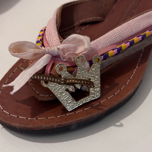 Children's leather flip flops like new, size 35