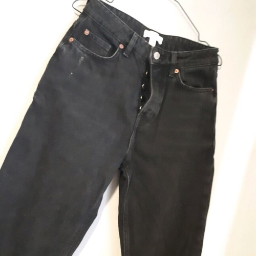 H&M high-waisted black jeans like new, size S