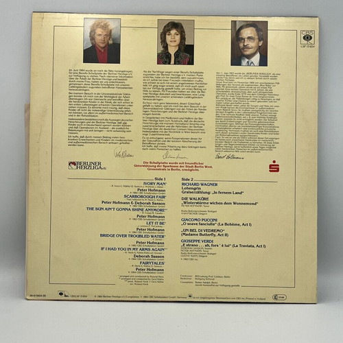 Lieblingslieder vinyl record used by Peter Hofmann & Deborah Sasson