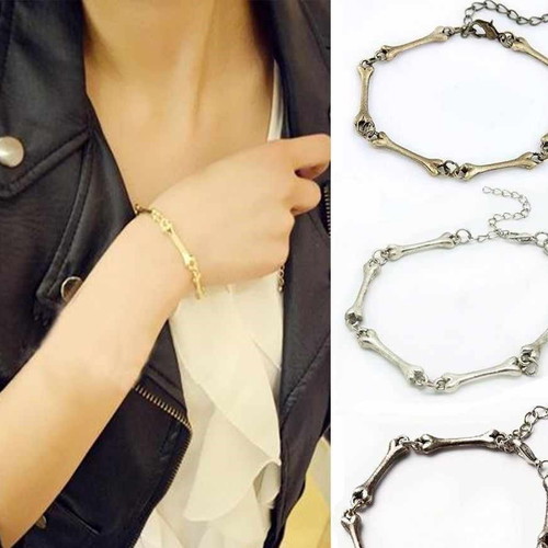 Imitation Jewelry Bracelet Bones new, gold color