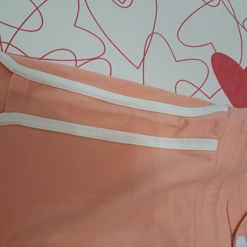 Celestino women's shorts new, salmon color with white stripes