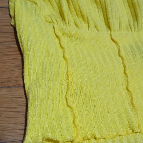 Shein yellow women's crop top, size small