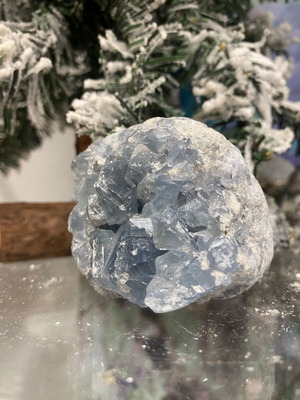 Natural Raw Celestine Drusy without Heat Treatment