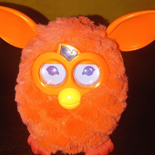 Furby 2012 collectible used, orange, working with speech and eye movement