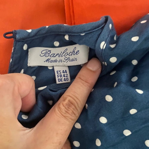 Green polka dot blouse, medium size