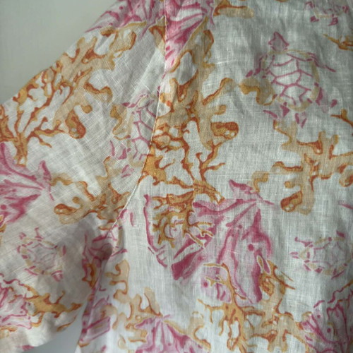 J.Jill women's 100% linen shirt new, size L, white pink