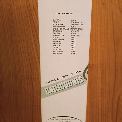 Vintage Raki bottle Callicounis new in box