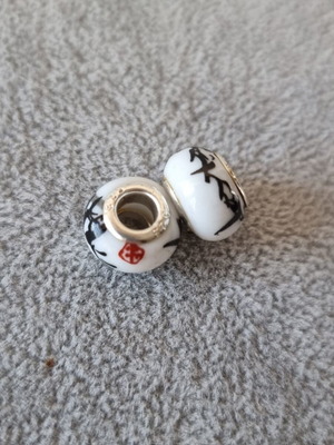 Σετ 2 μουρανο Pandora ασημένια 925