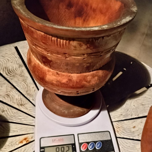 Traditional Wooden Mortar and Pestle vintage, handmade, 22cm
