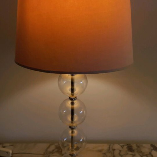 Modern lamp with Habitat lampshade like new