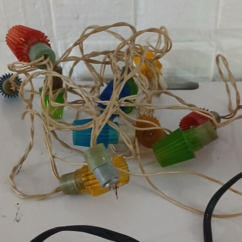 Christmas vintage lights used, some colored plastics missing