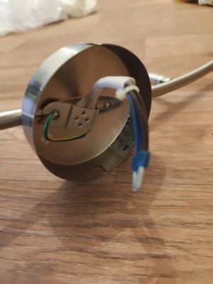 Wall light used, 83 cm diameter, cable adjustment needed