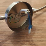 Wall light used, 83 cm diameter, cable adjustment needed