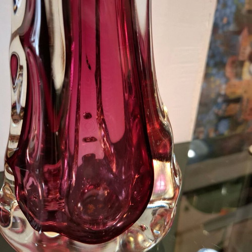 Vintage Murano glass vase like new, 70s