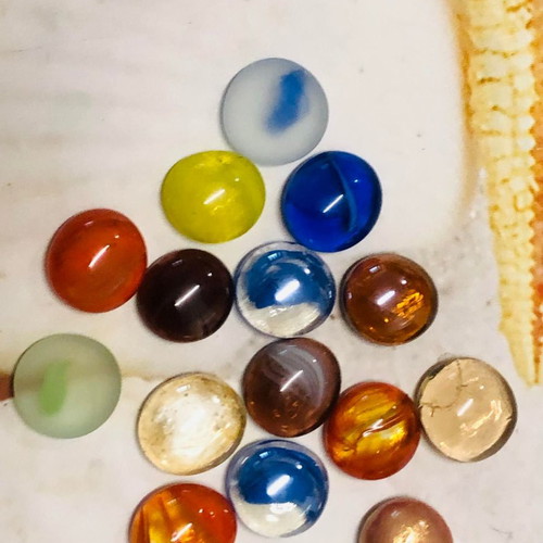 Pack of 15 glass cabochons for jewelry making new