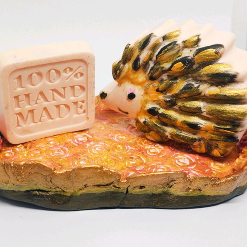 Handmade decorative aromatic soap hedgehog shape