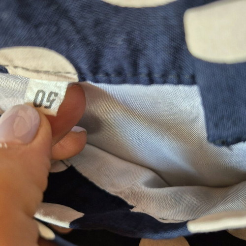 Vintage blue polka dot skirt like new with white dots