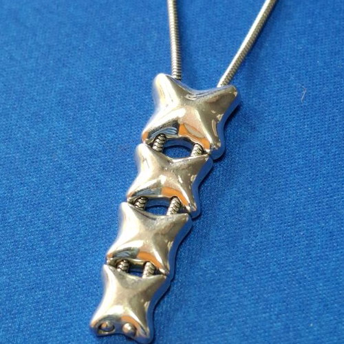 Silver pendant necklace 925 stamp, like new, 60 cm