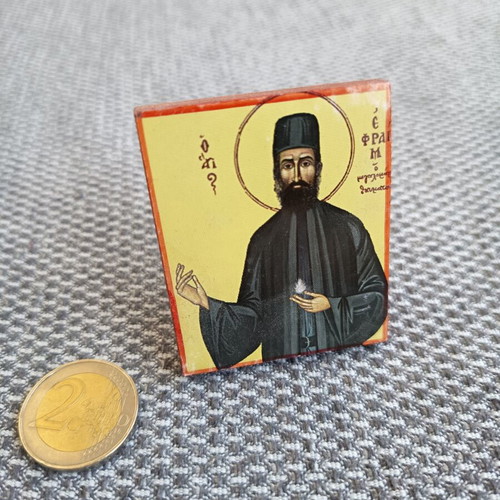 Small icon of Saint Ephraim with stand, like new